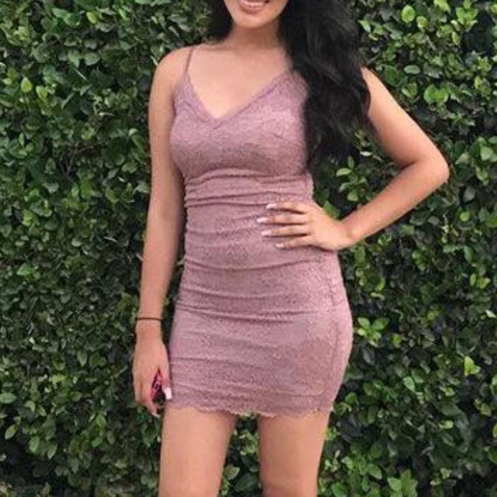 Pink mini dress
